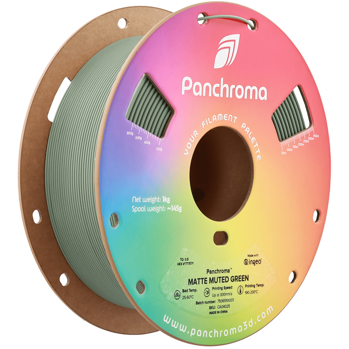Panchroma PLA Filament Mat Yumuşak Yeşil – 1 kg 1.75mm