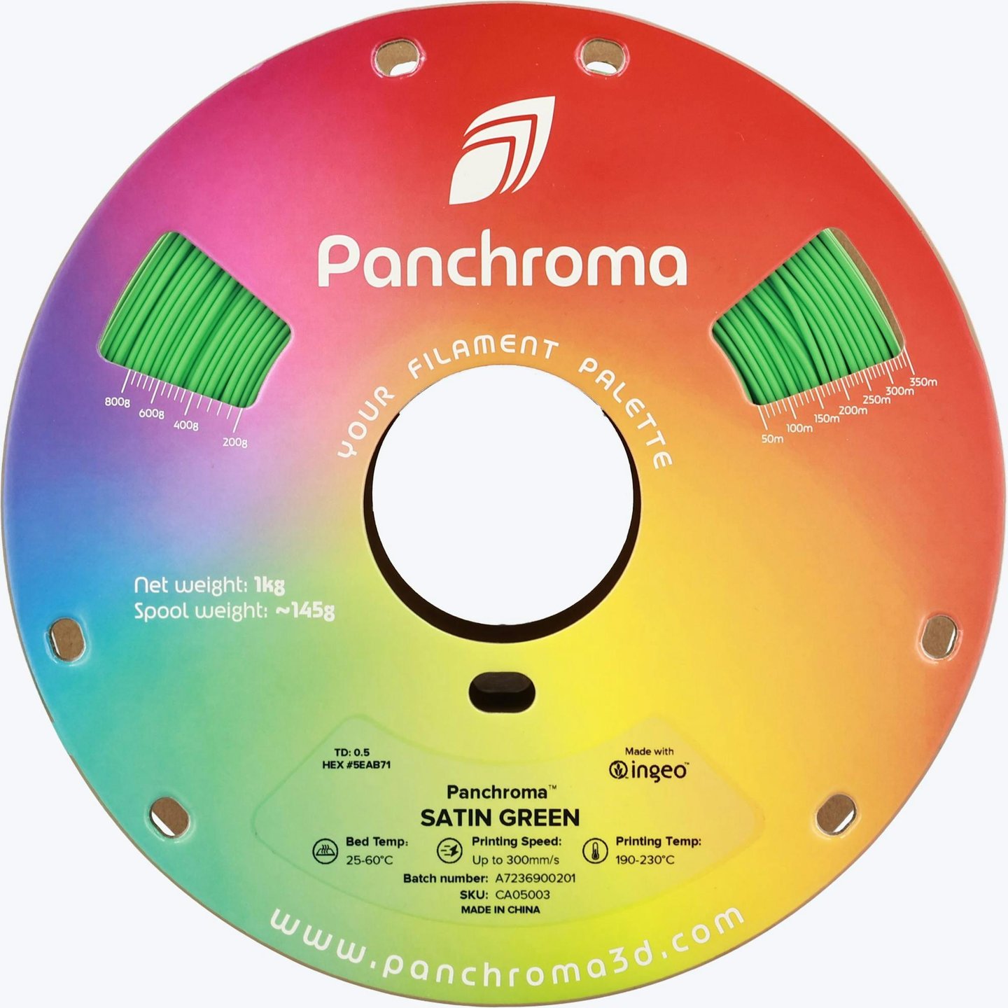 Panchroma PLA Filament Saten Yeşil – 1 kg 1.75mm