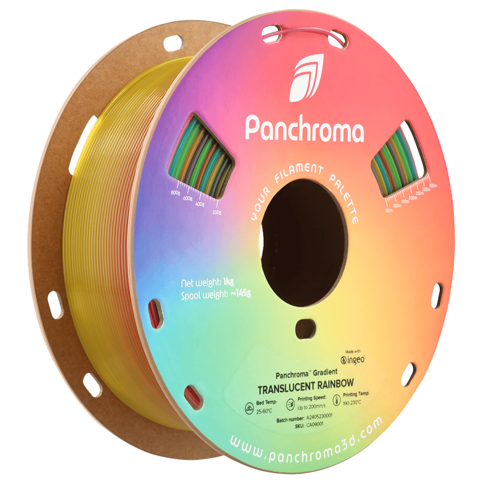 Panchroma PLA Gradient Translucent Filament Gökkuşağı