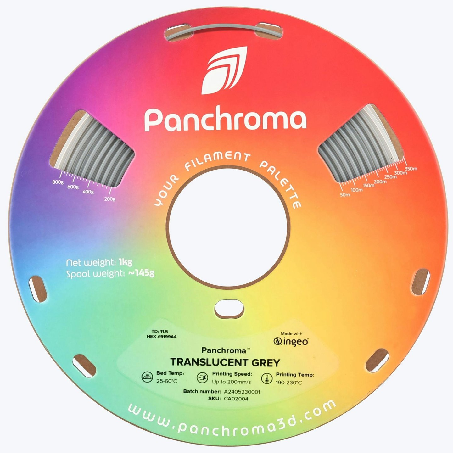 Panchroma PLA Translucent Filament Gri