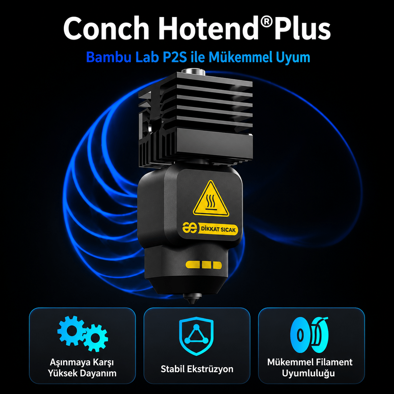 Phaetus P2S 0.6mm Conch Hotend Plus