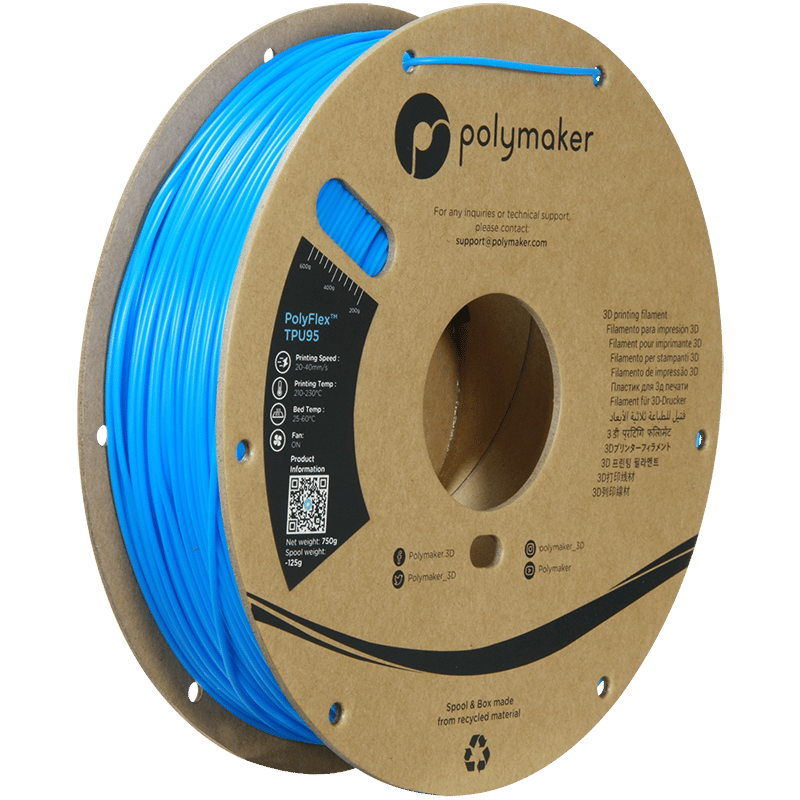PolyFlex TPU95 Filament Mavi – Esnek 3D Baskı