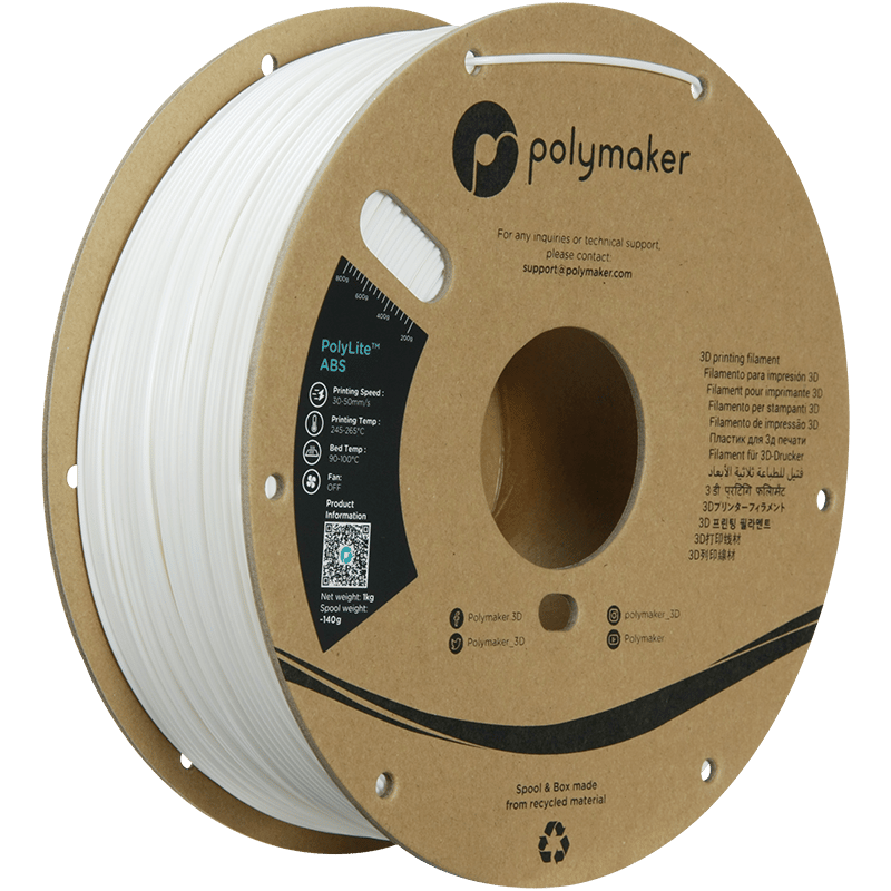 PolyLite ABS Filament Beyaz – Dayanıklı ve Profesyonel 3D Baskı