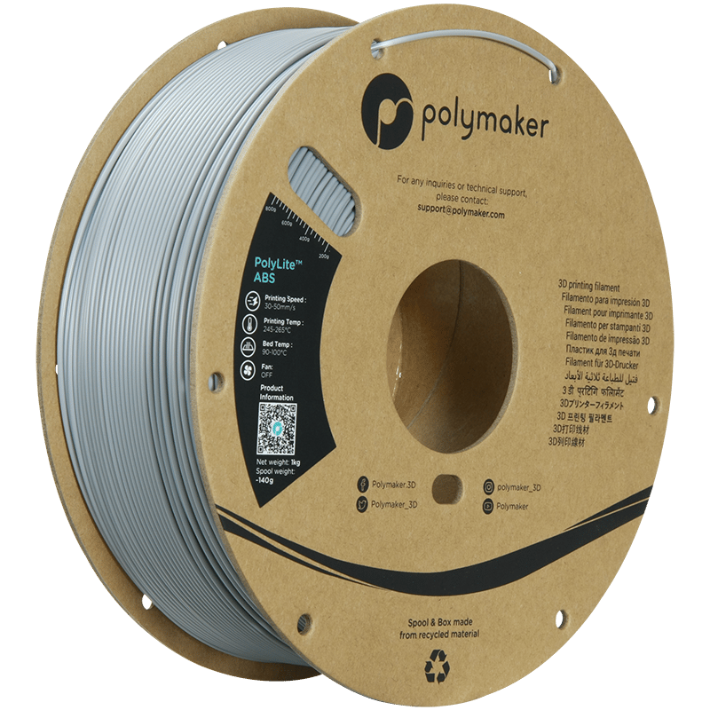 PolyLite ABS Filament Gri – Dayanıklı ve Profesyonel 3D Baskı