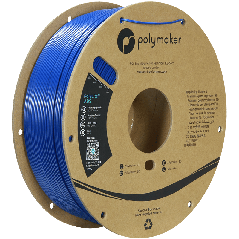 PolyLite ABS Filament Mavi – Dayanıklı ve Profesyonel 3D Baskı