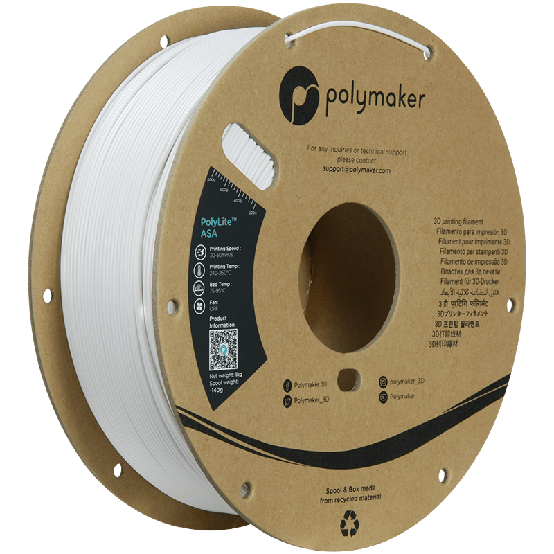 PolyLite ASA Filament Beyaz – UV Dayanımlı 3D Baskı