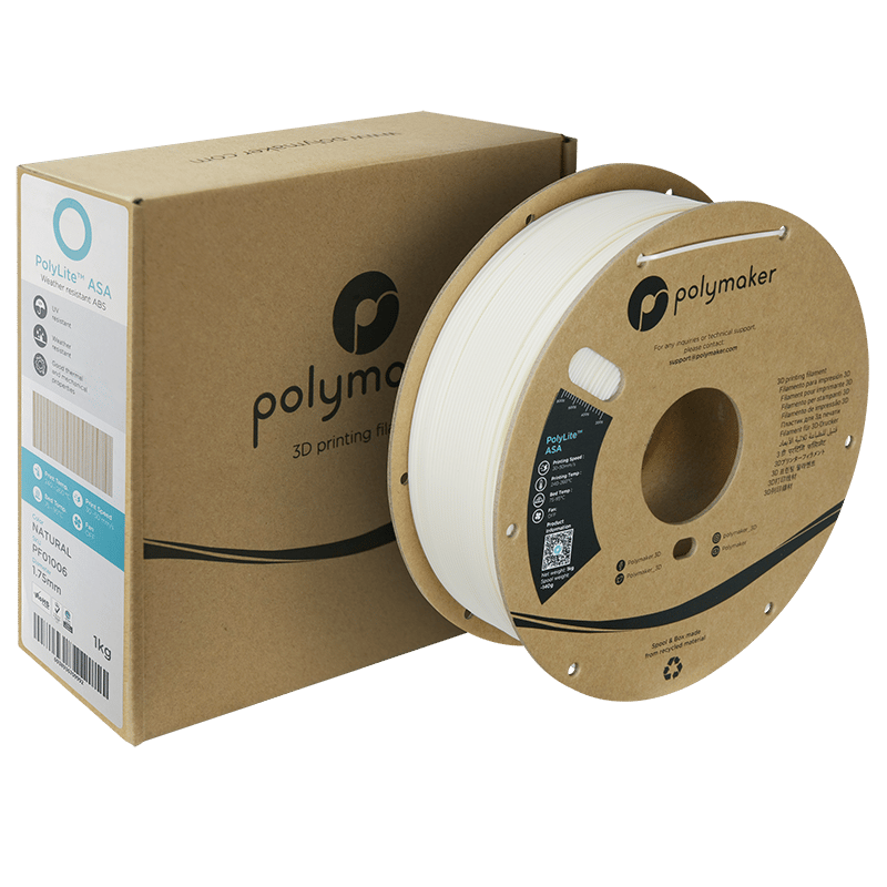 PolyLite ASA Filament Natürel – UV Dayanımlı 3D Baskı