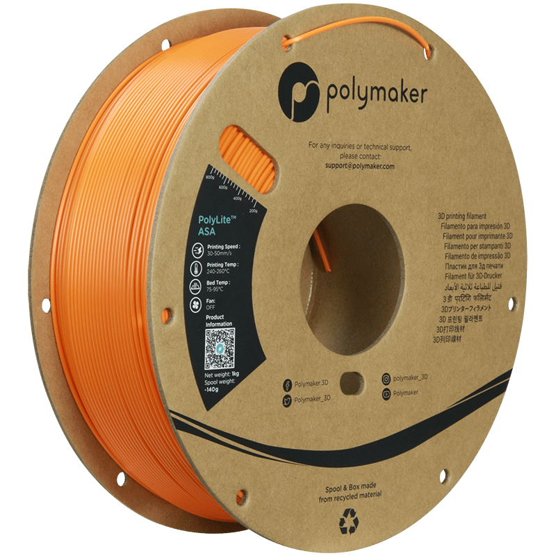 PolyLite ASA Filament Turuncu – UV Dayanımlı 3D Baskı
