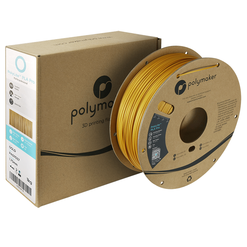 PolyLite PLA Pro Filament Altın - Dayanıklı ve Kolay Baskı