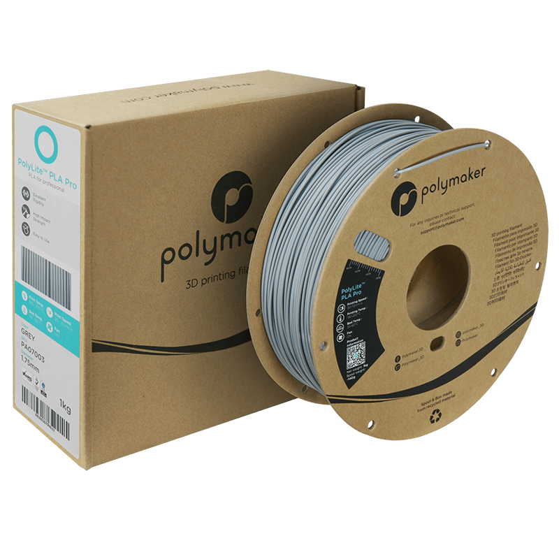 PolyLite PLA Pro Filament Gri - Dayanıklı ve Kolay Baskı