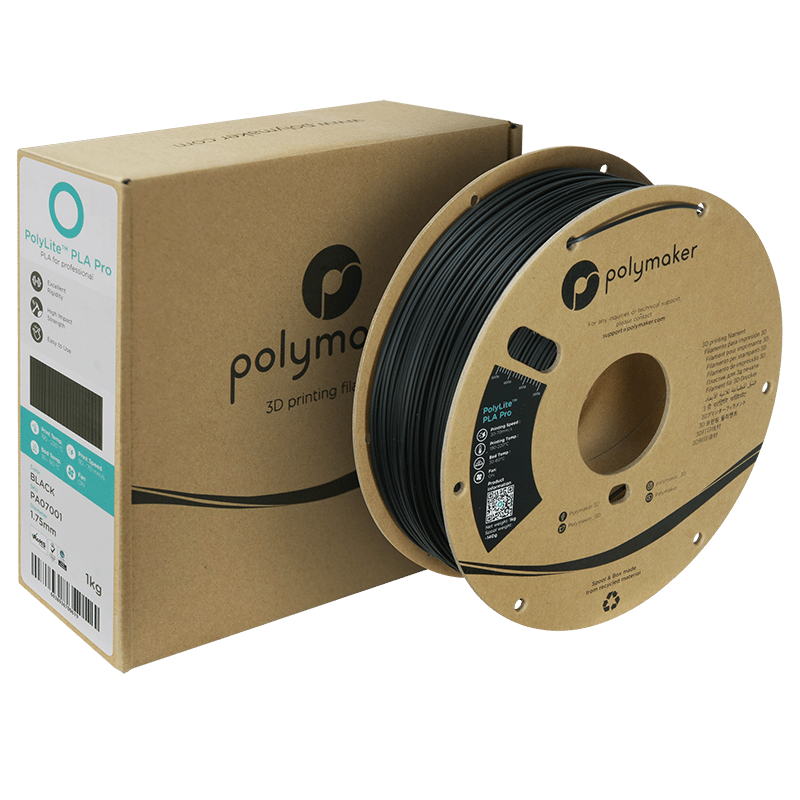 PolyLite PLA Pro Filament Siyah - Dayanıklı ve Kolay Baskı