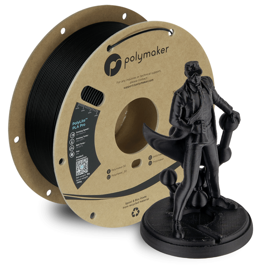 PolyLite PLA Pro Filament Siyah - Dayanıklı ve Kolay Baskı