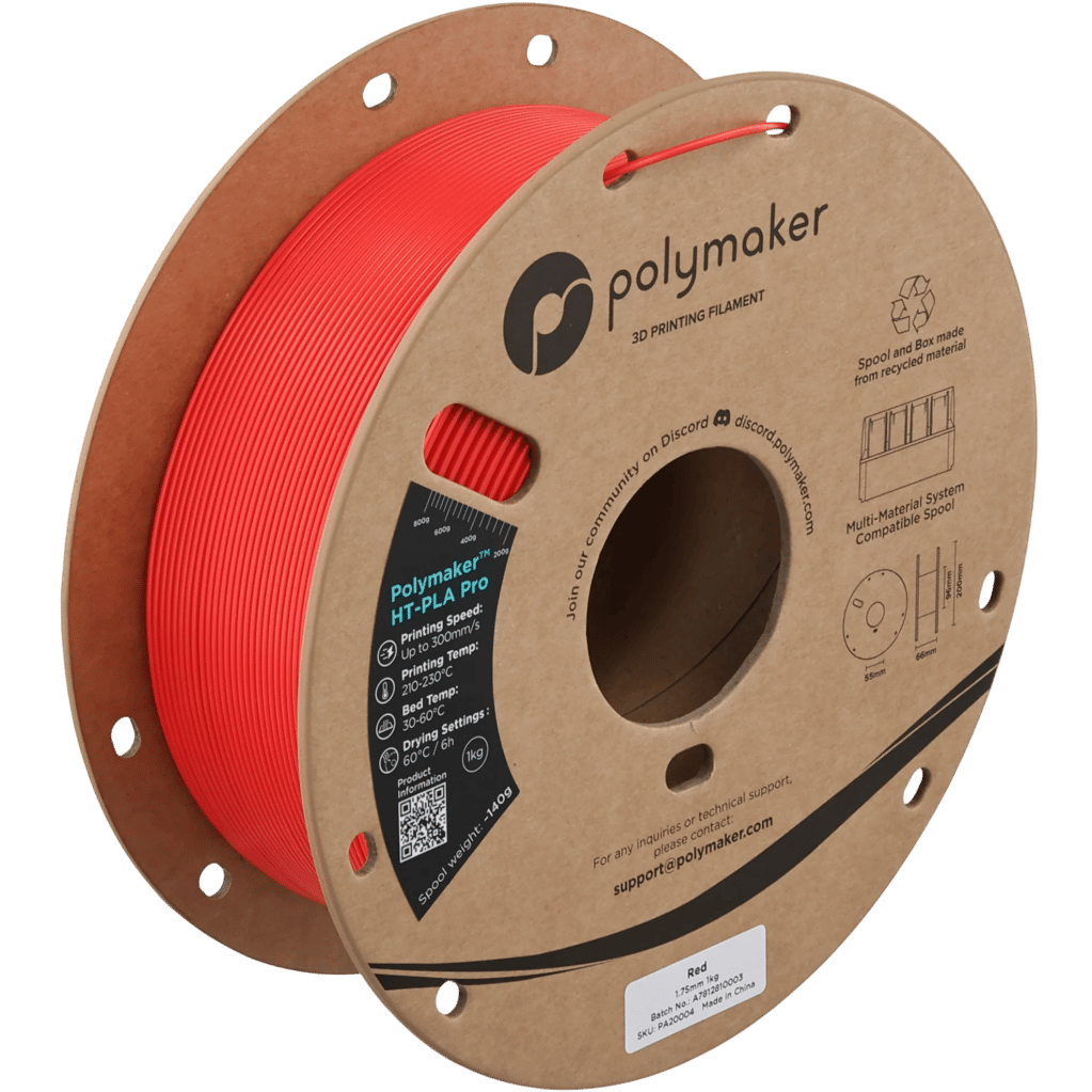 Polymaker HT-PLA Pro Filament Kırmızı - 1 kg 1.75mm