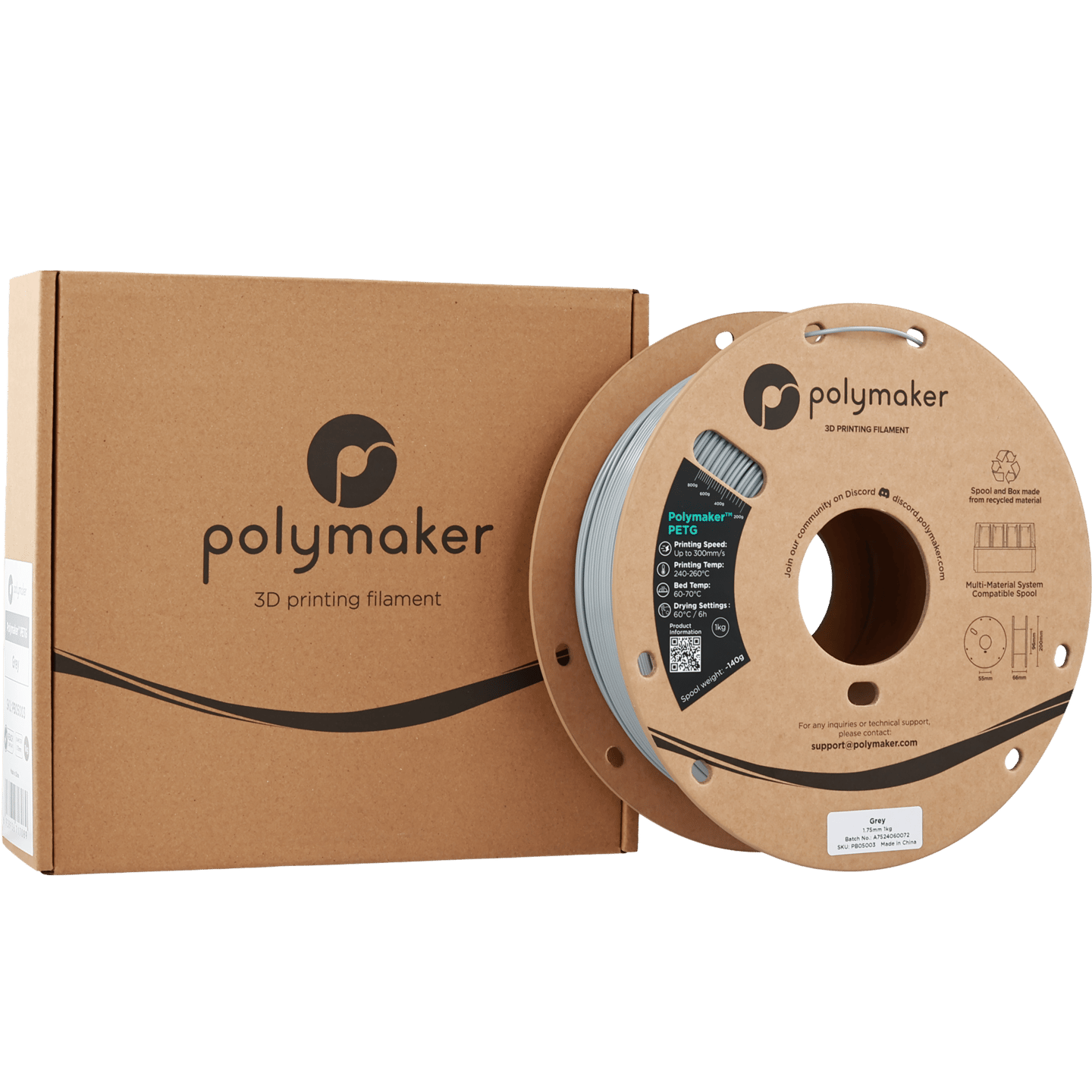Polymaker PETG Filament Gri