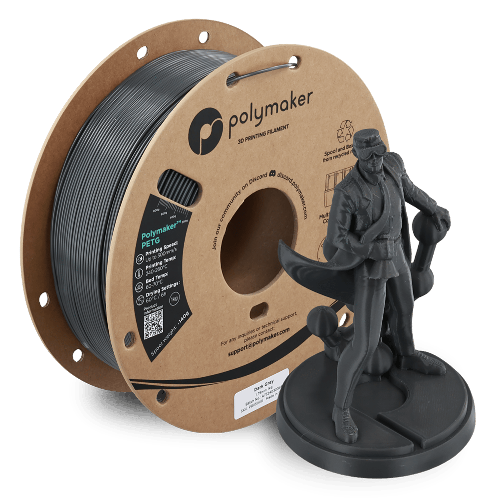 Polymaker PETG Filament Koyu Gri