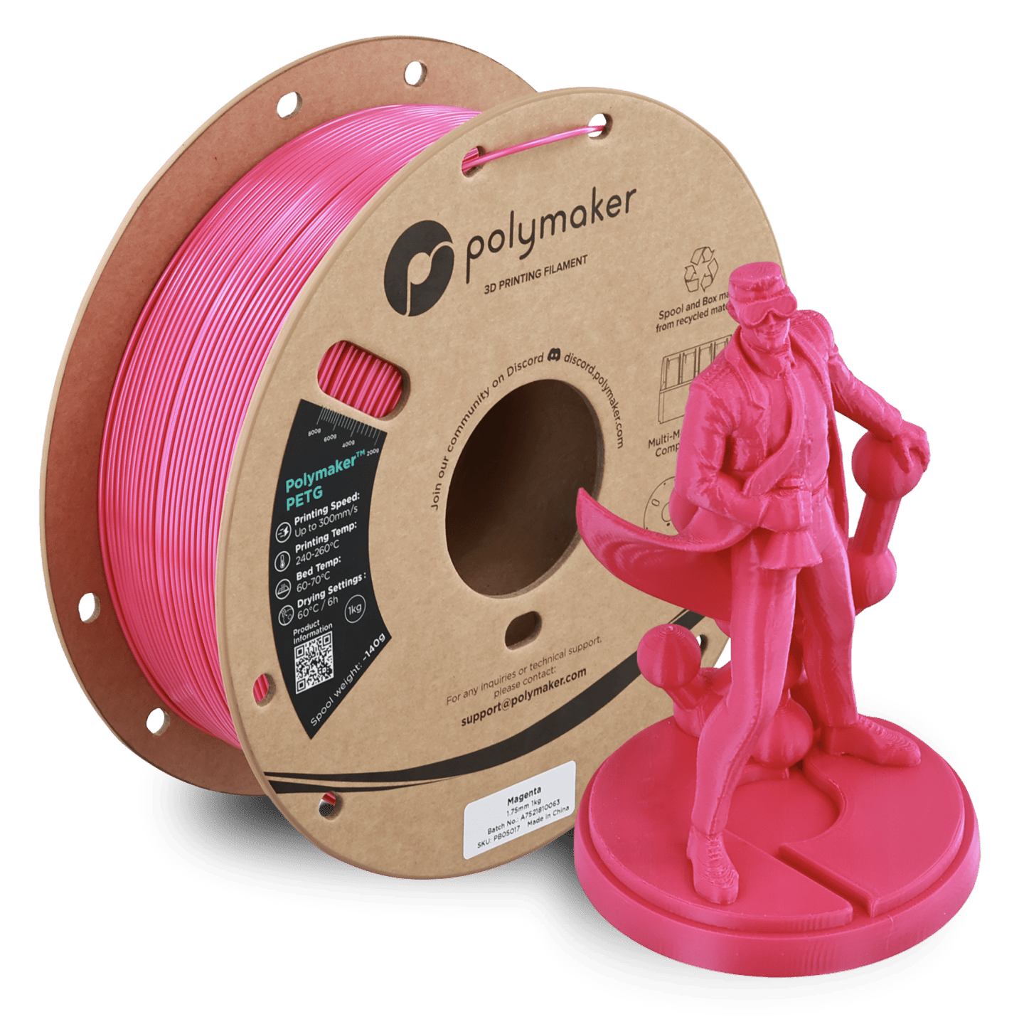 Polymaker PETG Filament Magenta