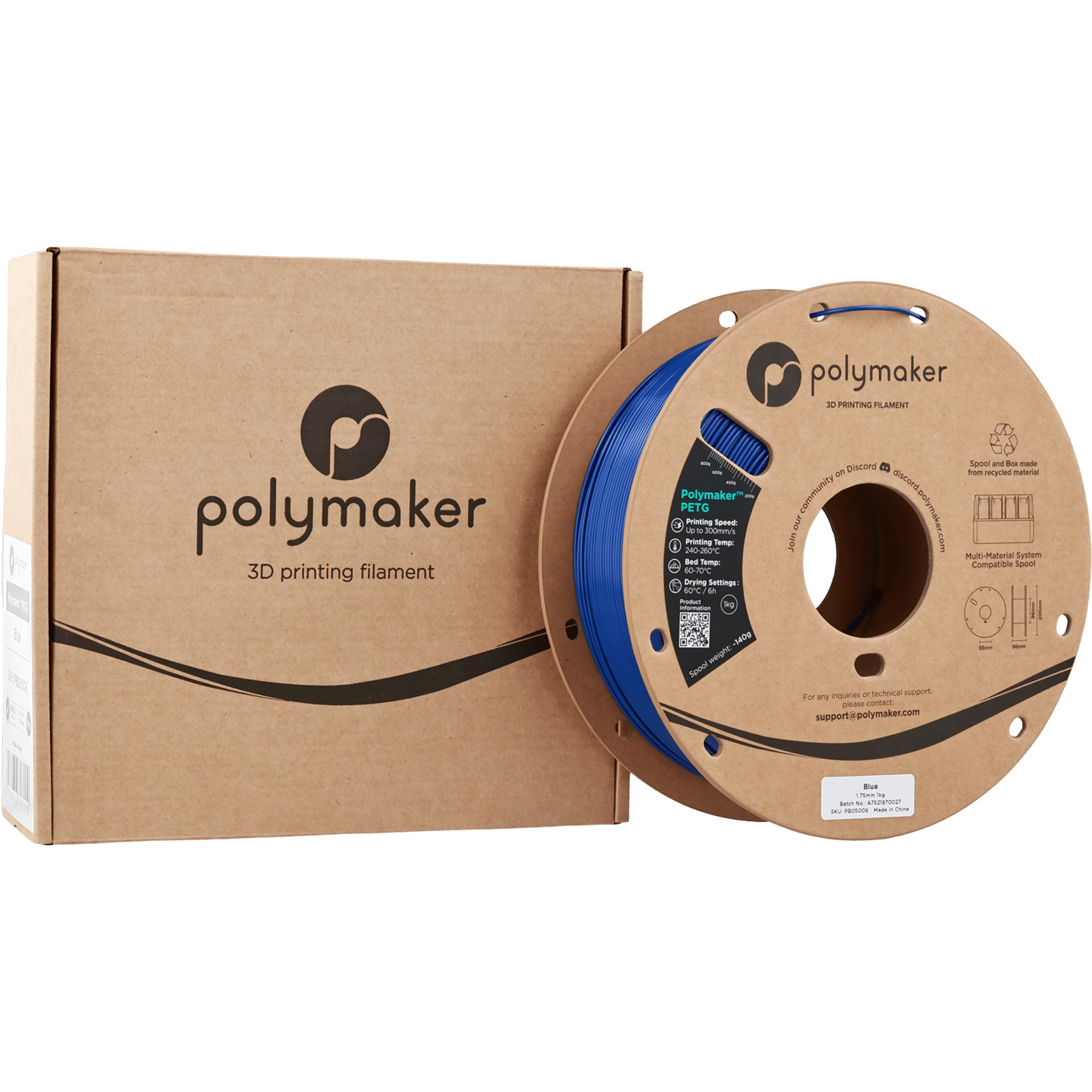 Polymaker PETG Filament Mavi