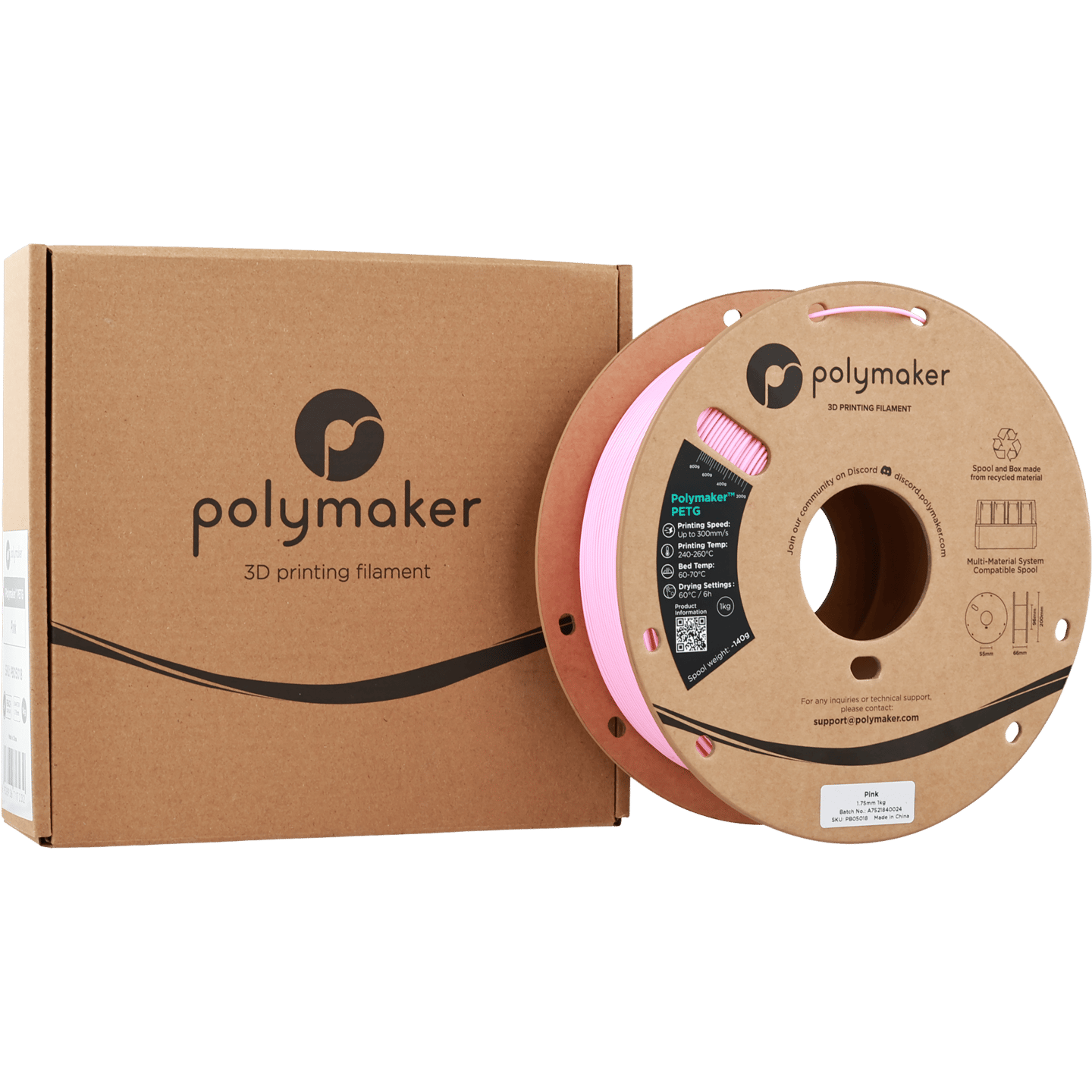Polymaker PETG Filament Pembe