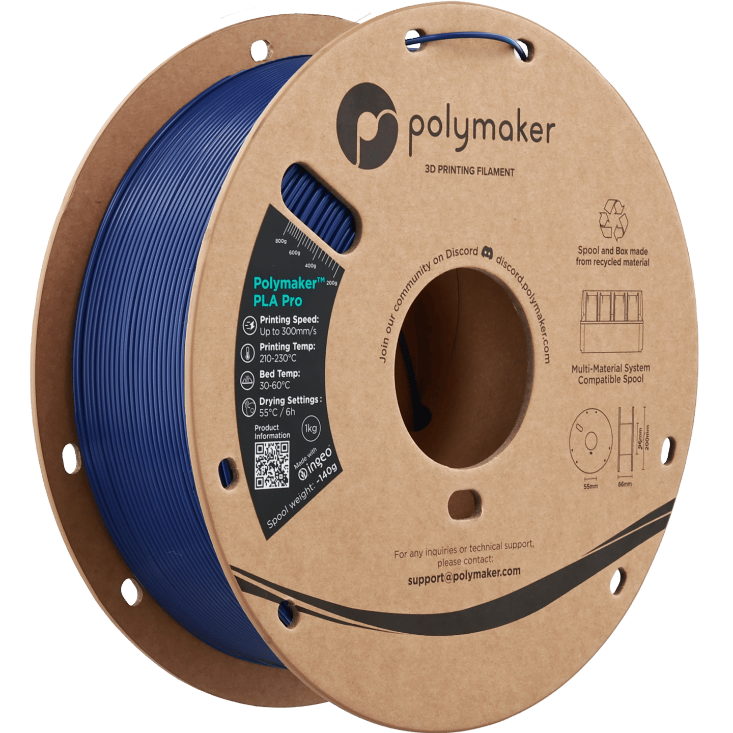 Polymaker PLA Pro Filament Mavi - 1kg 1.75mm