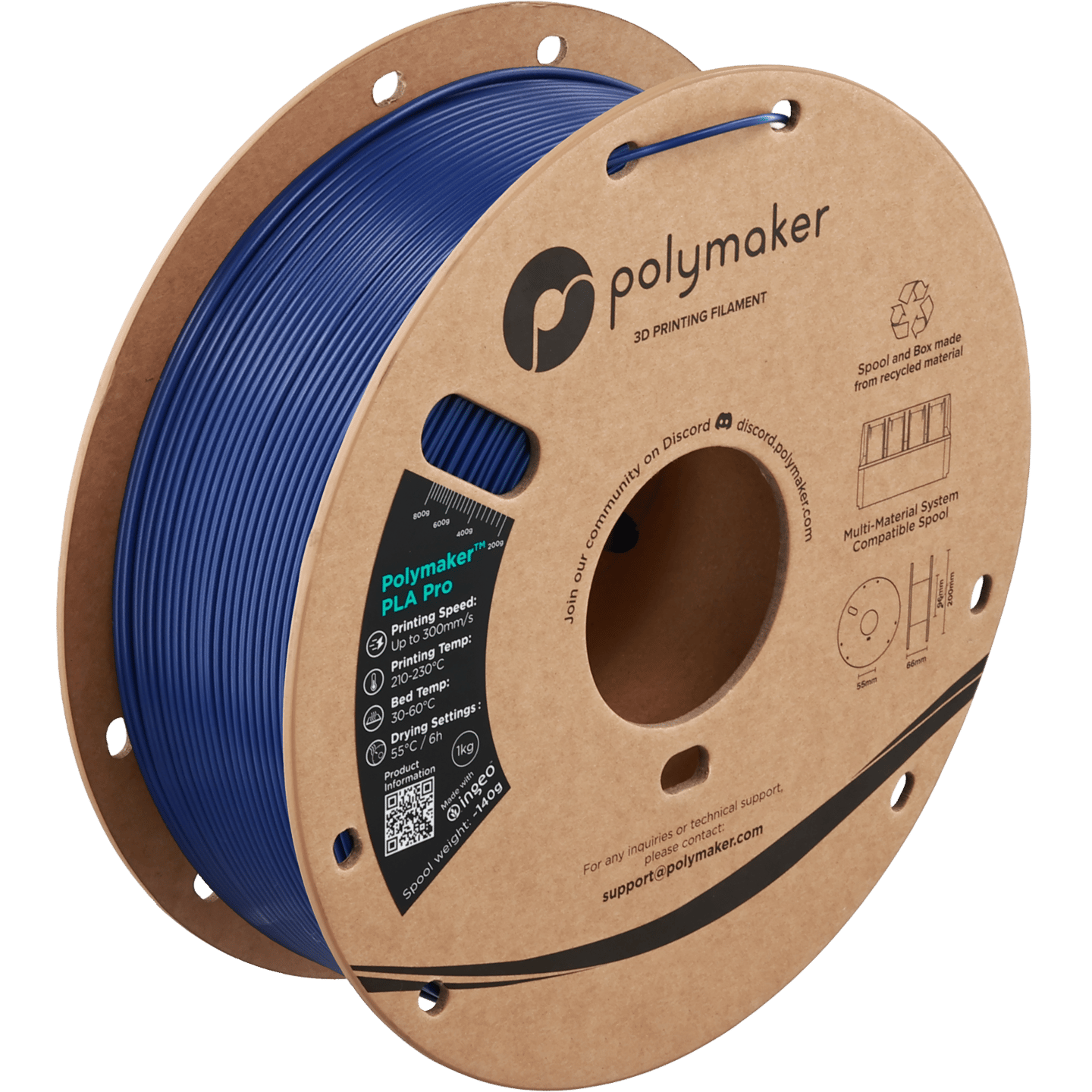 Polymaker PLA Pro Filament Mavi - 1kg 1.75mm