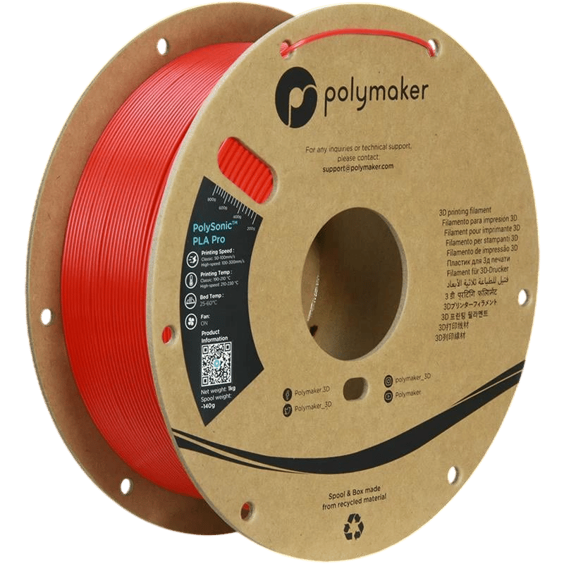 PolySonic PLA Pro Yüksek Hızlı Kırmızı Filament