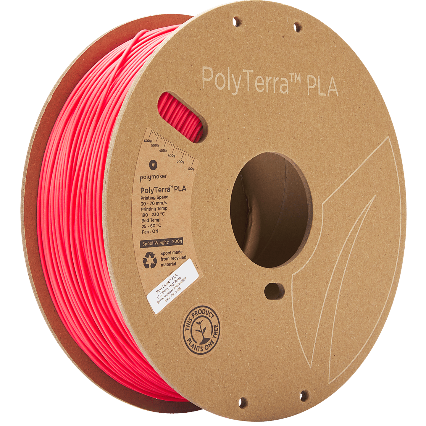 PolyTerra PLA Filament Gül - 1 kg 1.75mm
