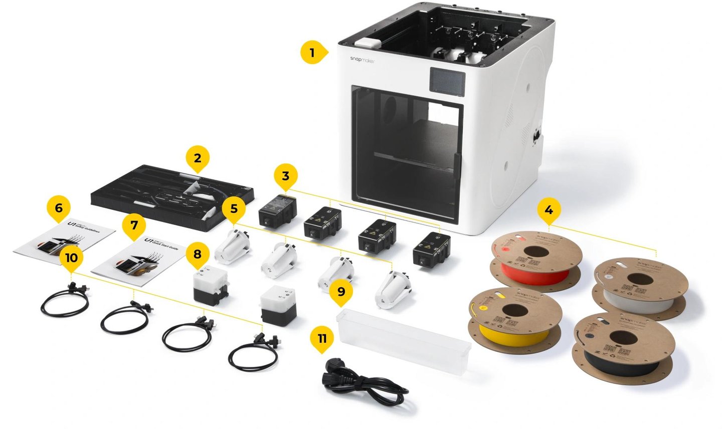 Snapmaker U1 3D Yazıcı – 4 Başlıklı Çok Renkli Yazıcı - ÖN SİPARİŞ