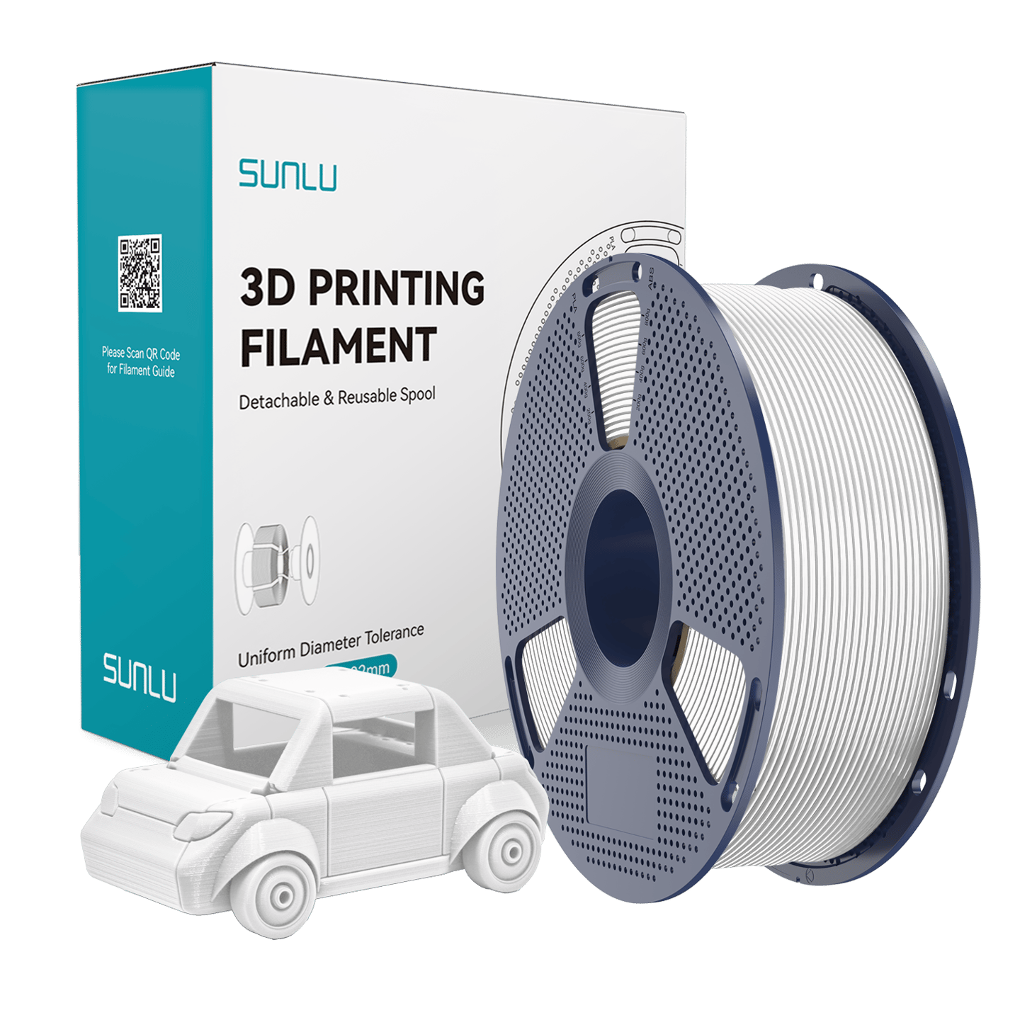 Sunlu PETG Filament Beyaz – 1kg 1.75mm