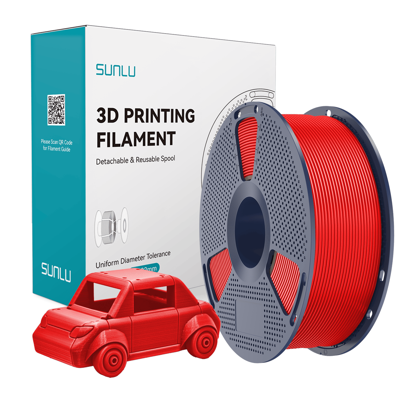 Sunlu PETG Filament Kırmızı – 1kg 1.75mm