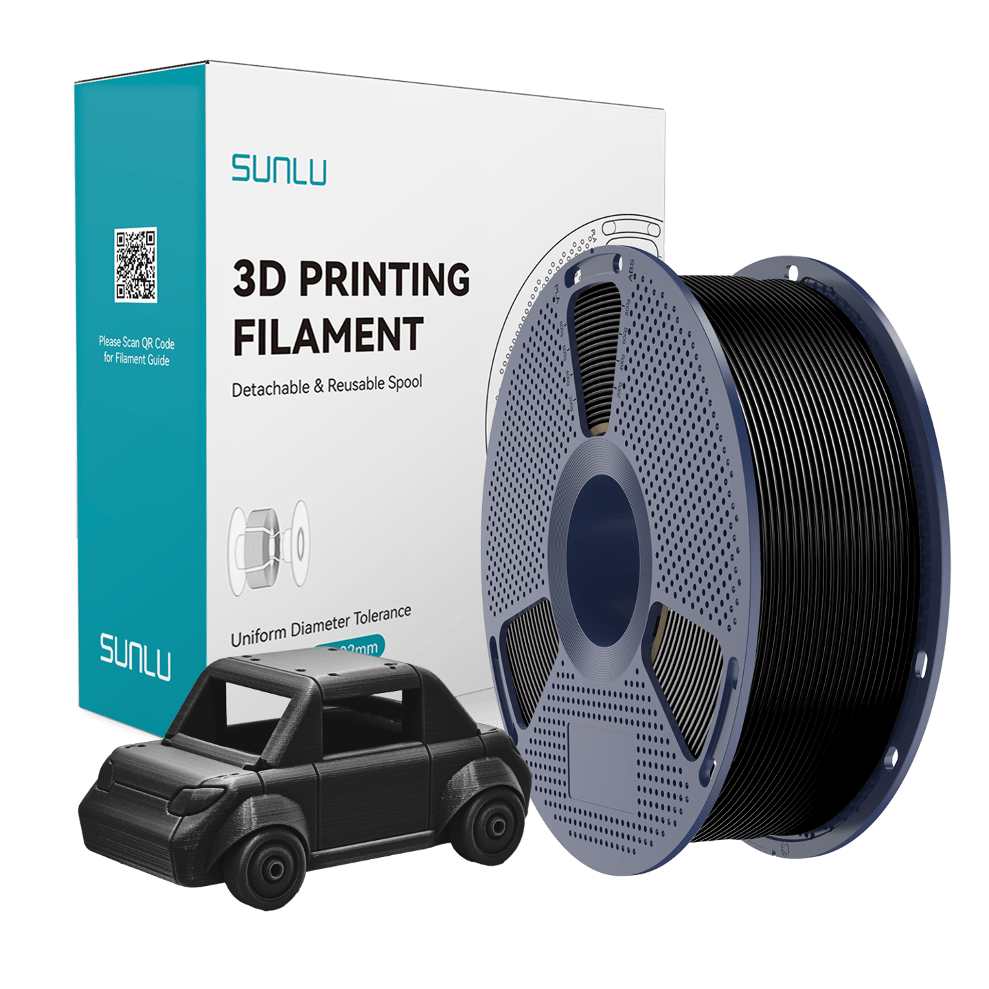 Sunlu PETG Filament Siyah – 1kg 1.75mm
