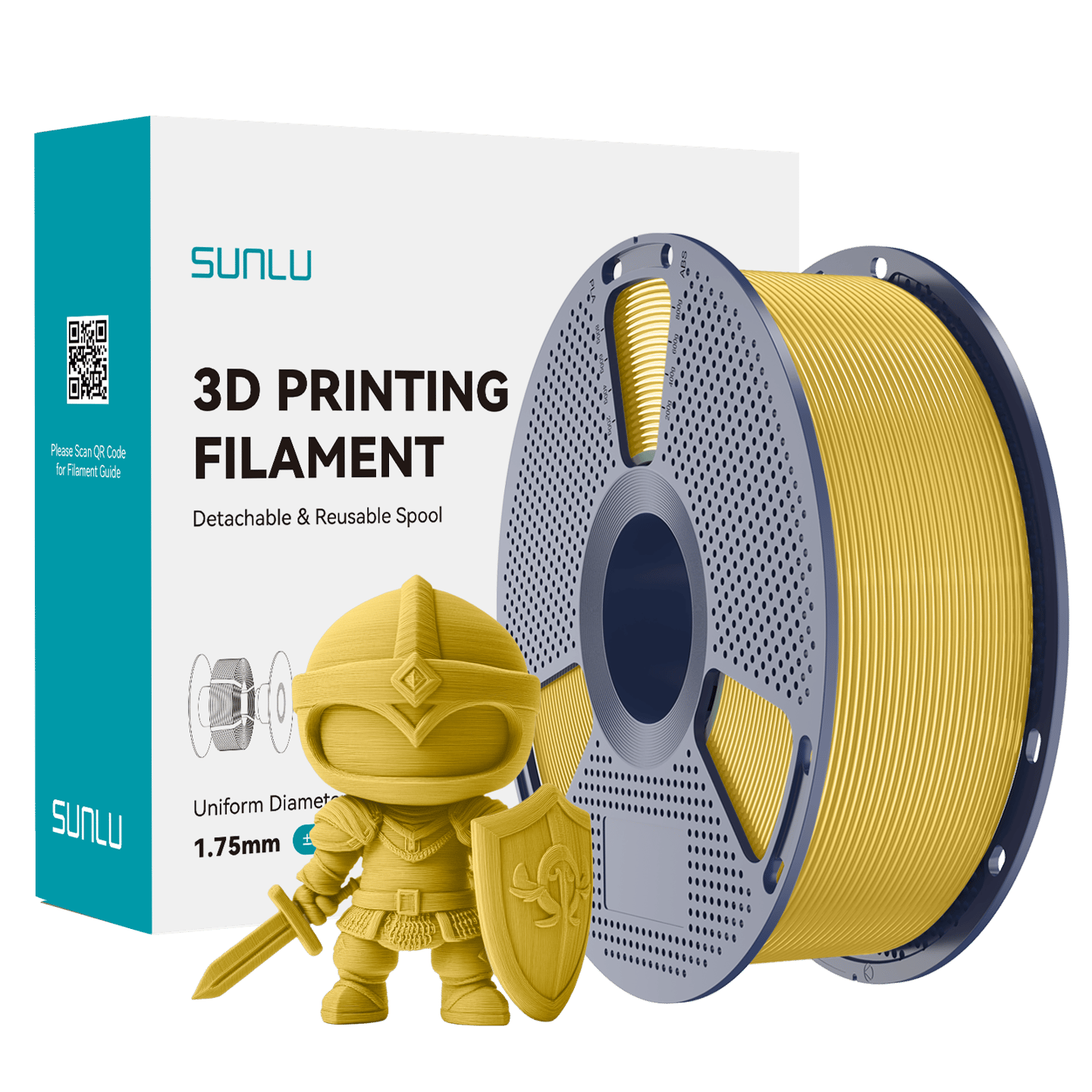 Sunlu PLA+ 2.0 Filament Altın - 1 kg 1.75mm