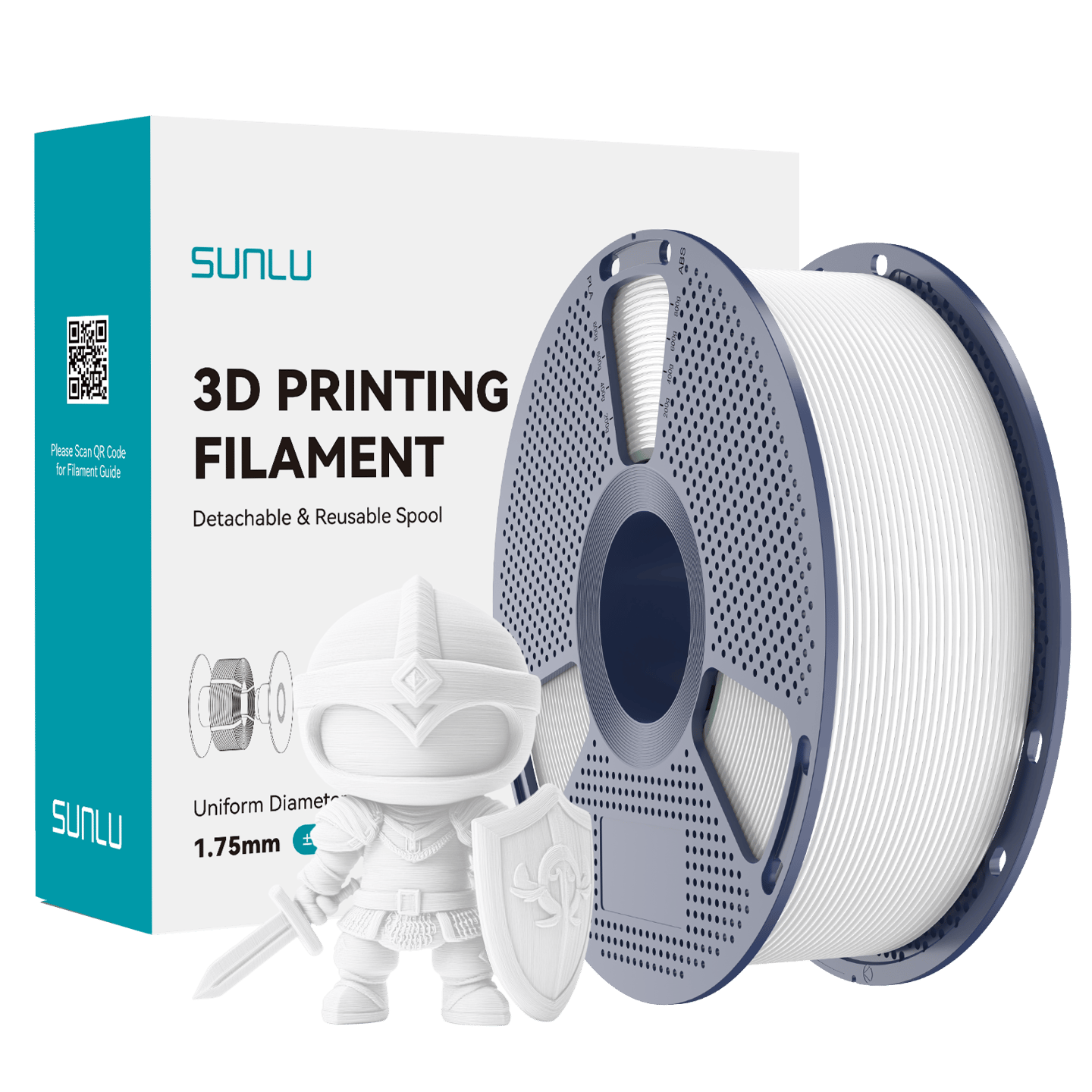 Sunlu PLA+ 2.0 Filament Beyaz - 1kg 1.75mm