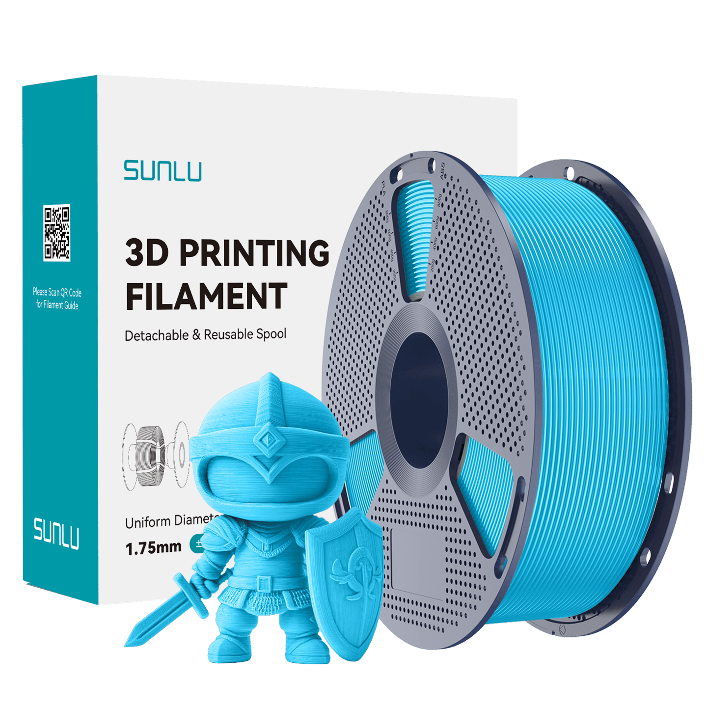 Sunlu PLA+ 2.0 Filament Gök Mavisi - 1 kg 1.75mm