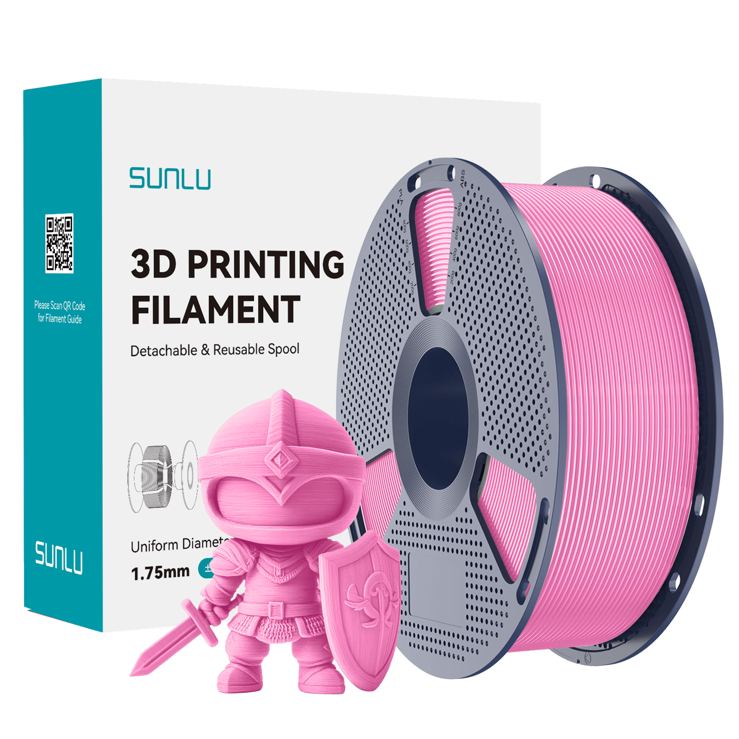 Sunlu PLA+ 2.0 Filament Pembe - 1 kg 1.75mm