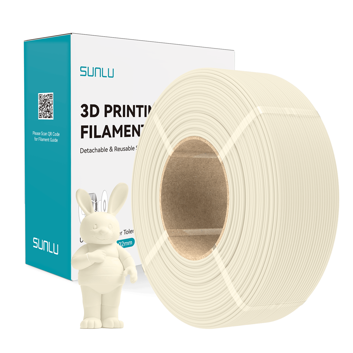 Sunlu Refill PLA Mat Filament Kemik Beyaz - 1 kg 1.75mm