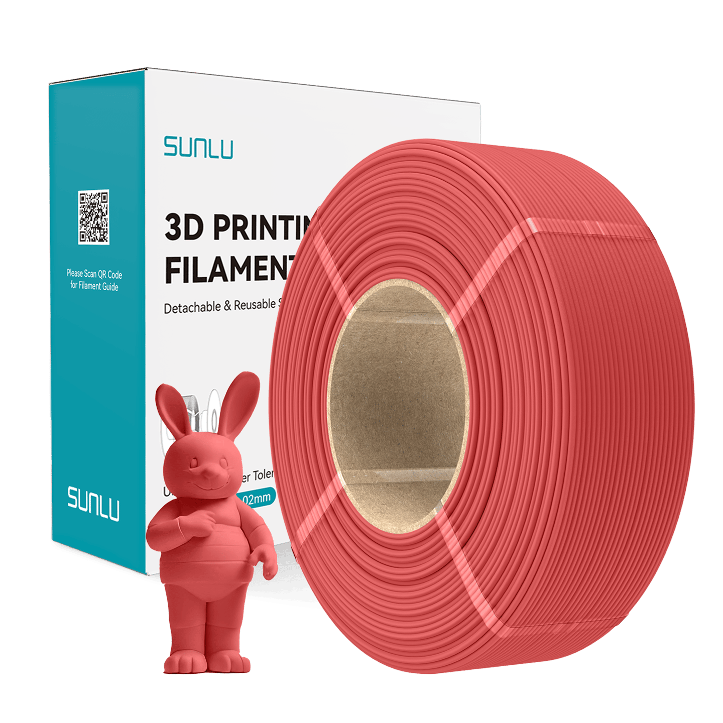 Sunlu Refill PLA Mat Filament Kırmızı - 1 kg 1.75mm