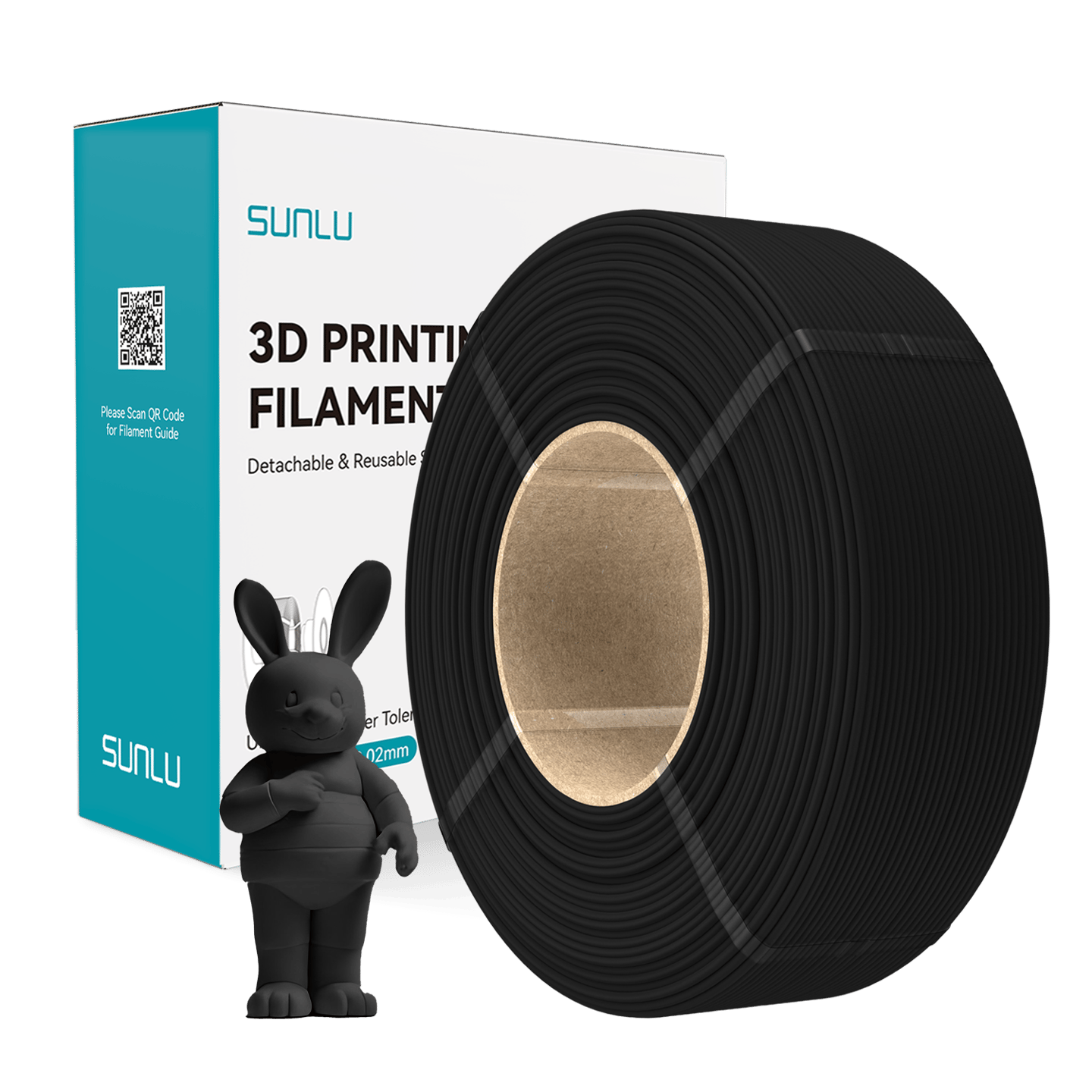 Sunlu Refill PLA Mat Filament Siyah - 1 kg 1.75mm