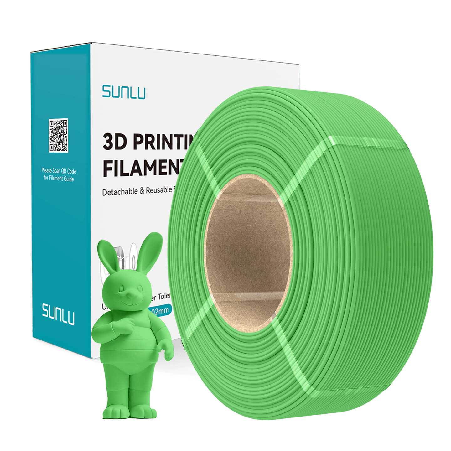 Sunlu Refill PLA Mat Filament Yeşil - 1 kg 1.75mm