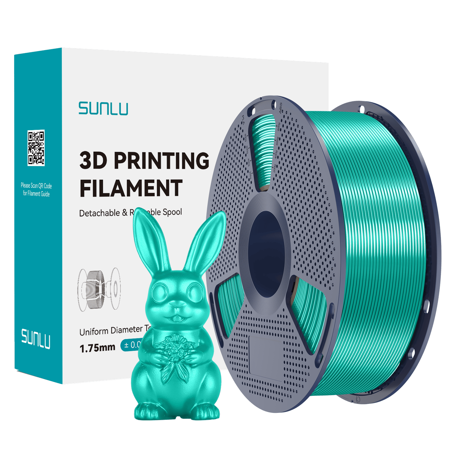 Sunlu Silk PLA+ Filament Yeşil - 1 kg 1.75mm