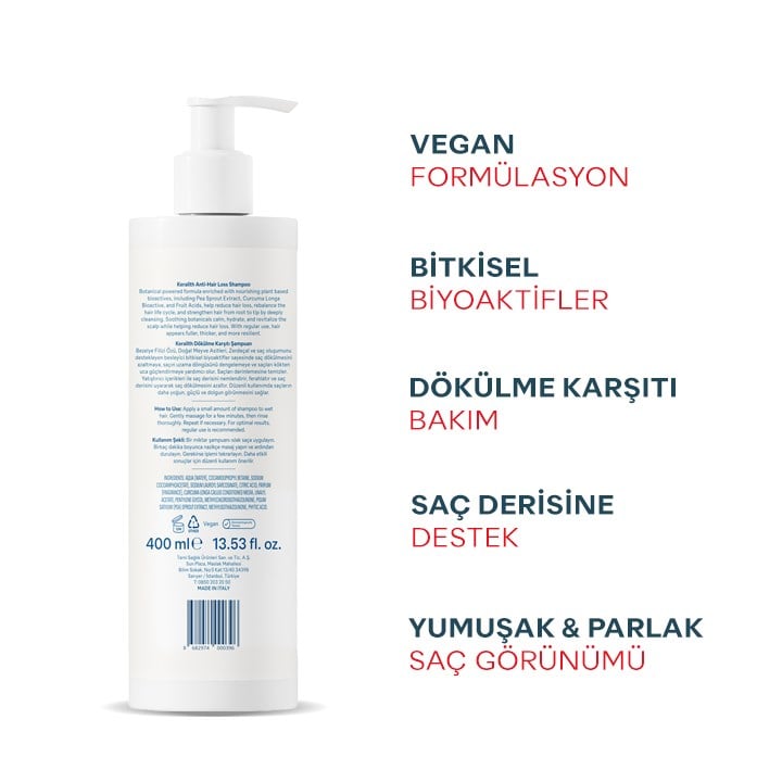 Keralith Saç Dökülmesine Karşı Şampuan 400 ml