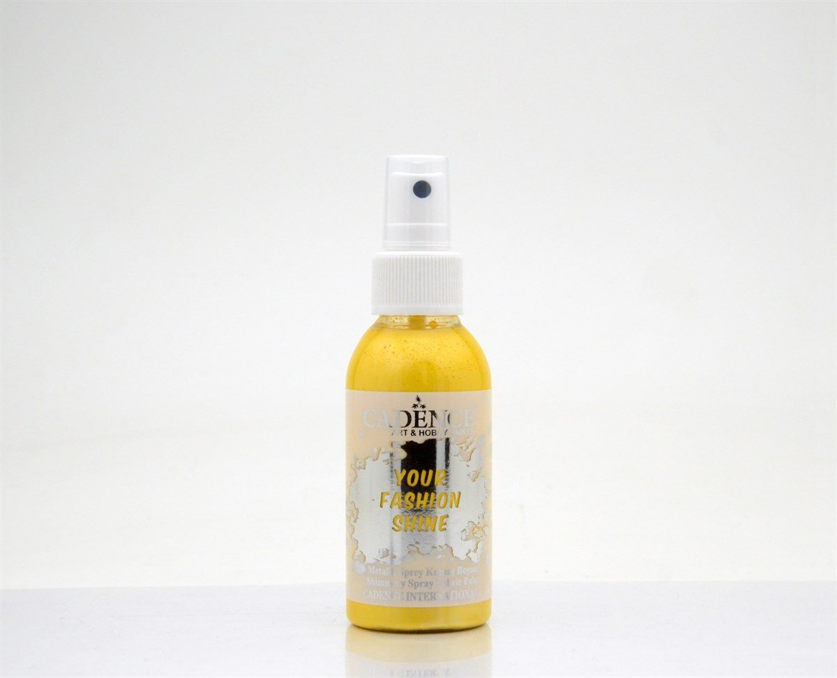 Аэрозольная краска для ткани Металлик Fs-1102 Солнечно-желтый 100мл