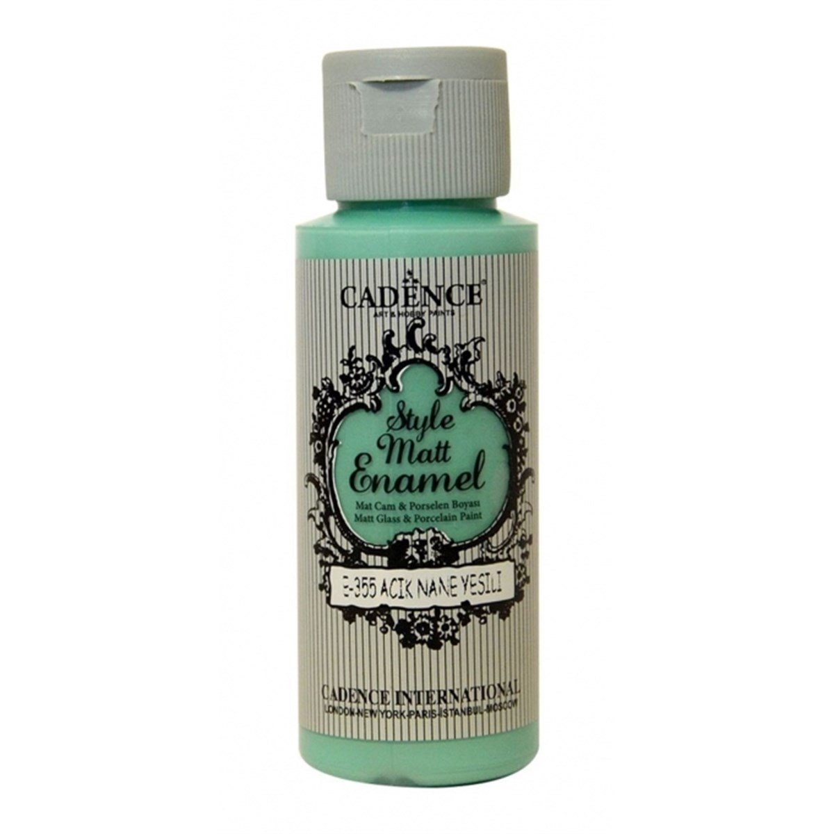 Эмалированная краска для стекла E355 Светло-мятно-зеленая 59мл