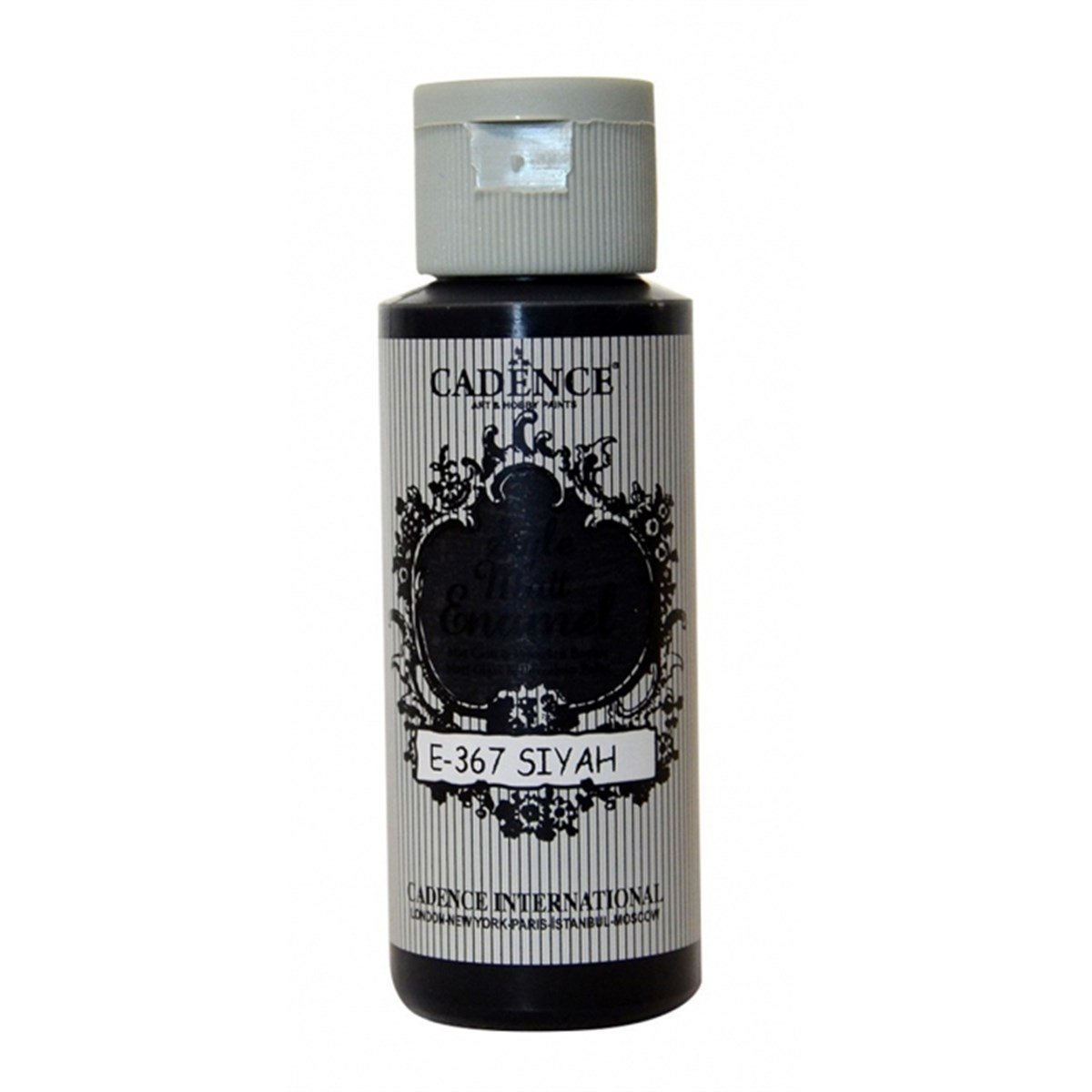 Эмалированная краска для стекла E367 Черная 59мл