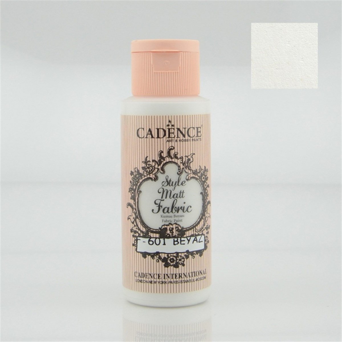 Матовая краска для ткани Cadence Style F-601 белая 59 мл