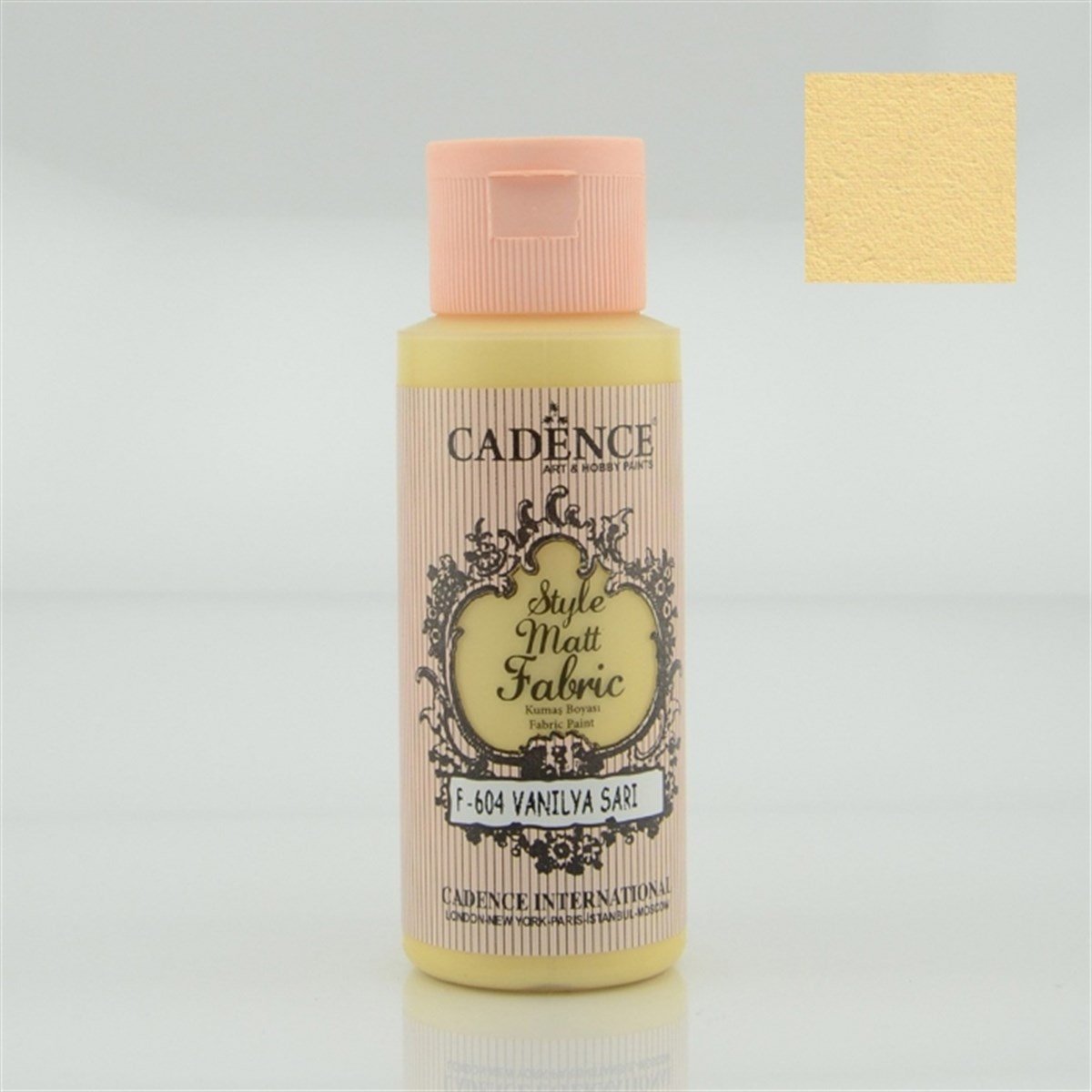 Cadence Style Matt Fabric Paint F-604 Vanilla Yellow 59 Ml