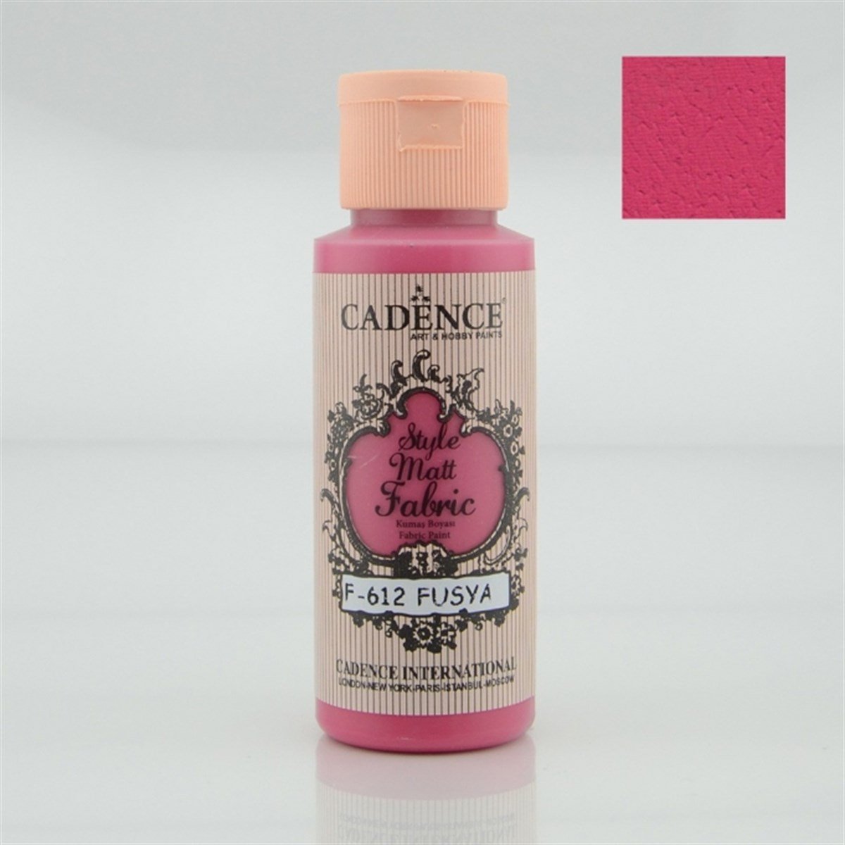 Cadence Style Matt Fabric Paint F-612 Fuchsia 59 Ml