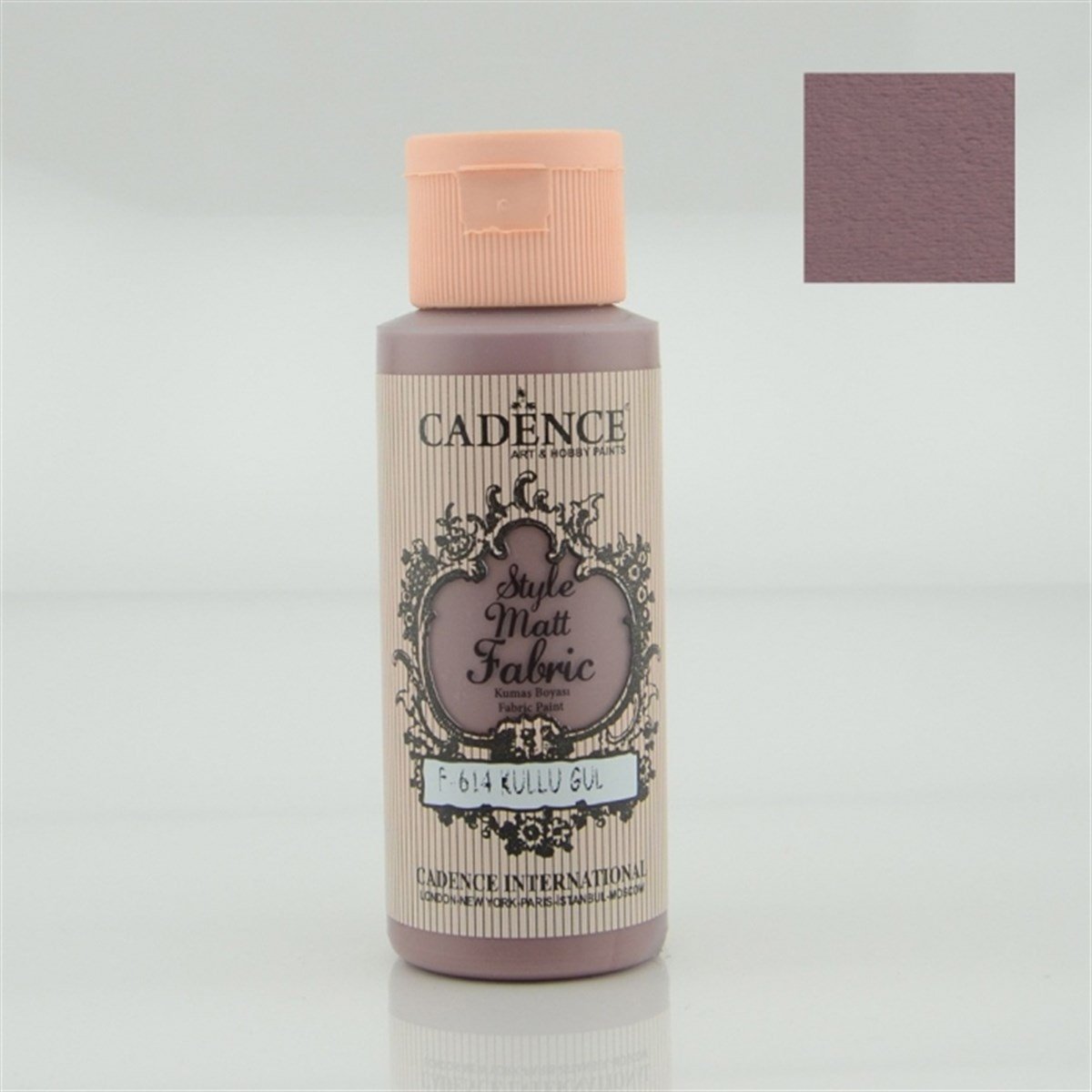 Матовая краска для ткани Cadence Style F-614 Пепельно-розовая 59 мл