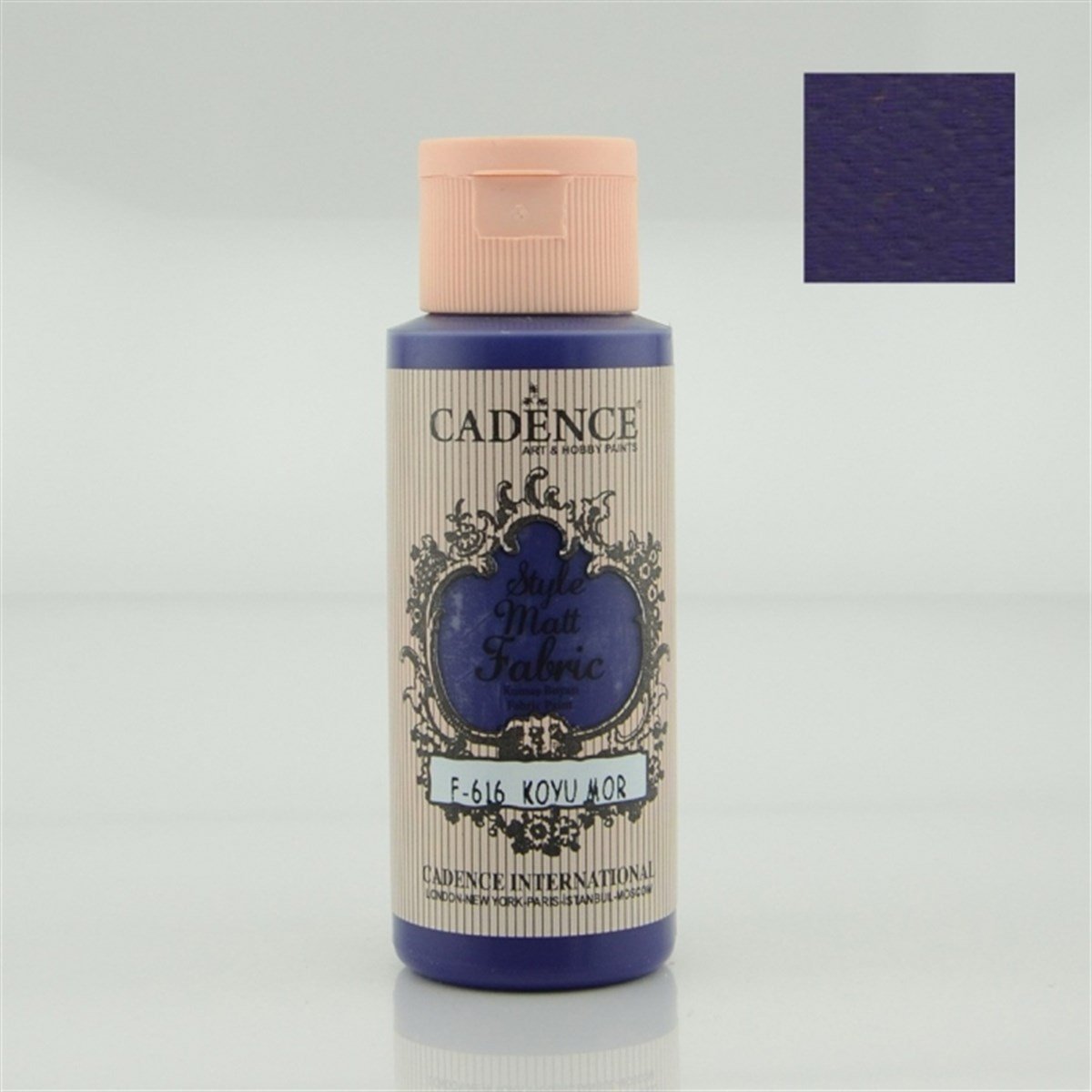 Cadence Style Matt Fabric Paint F-616 Dark Purple 59 Ml