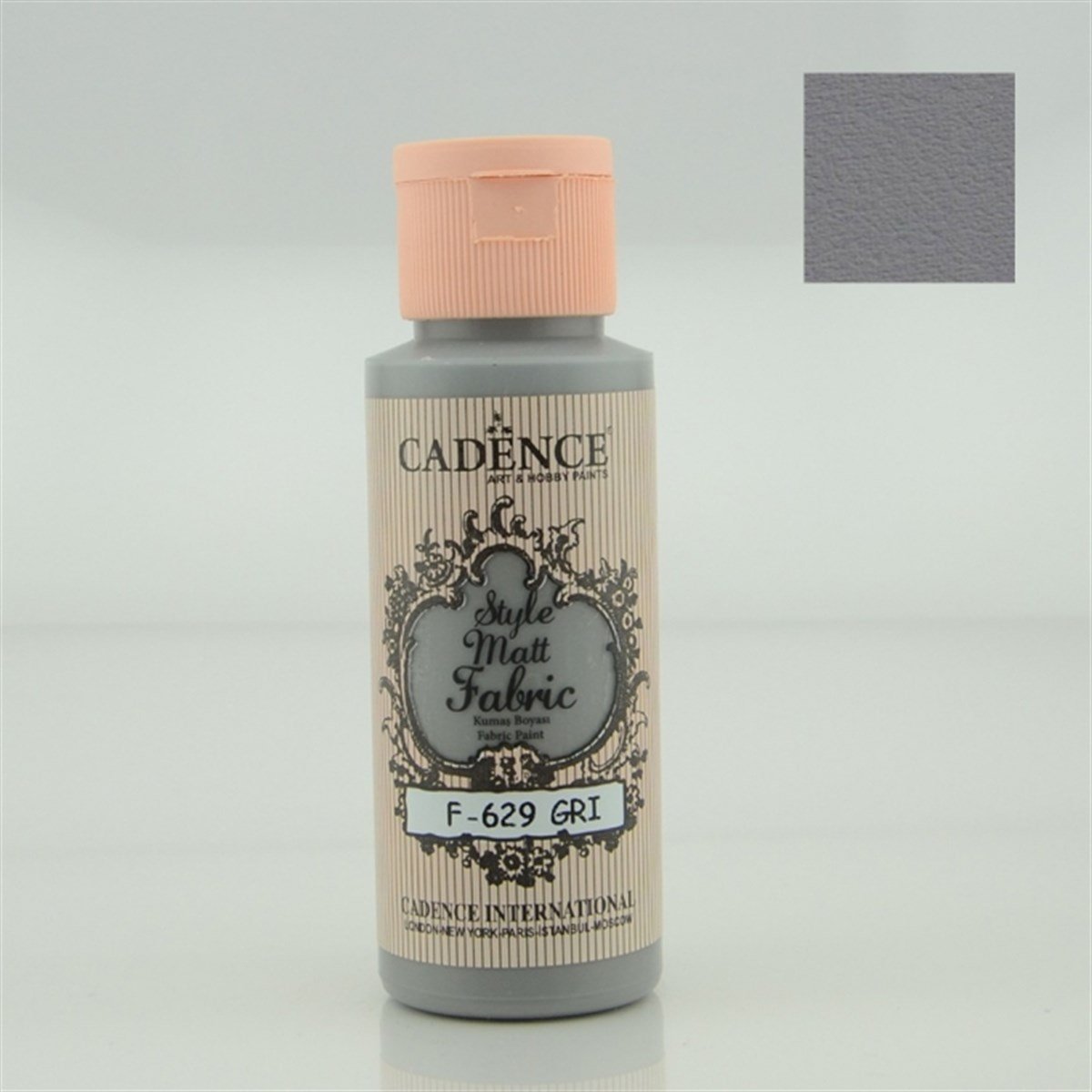 Cadence Style Matt Fabric Paint F-629 Gray 59 Ml