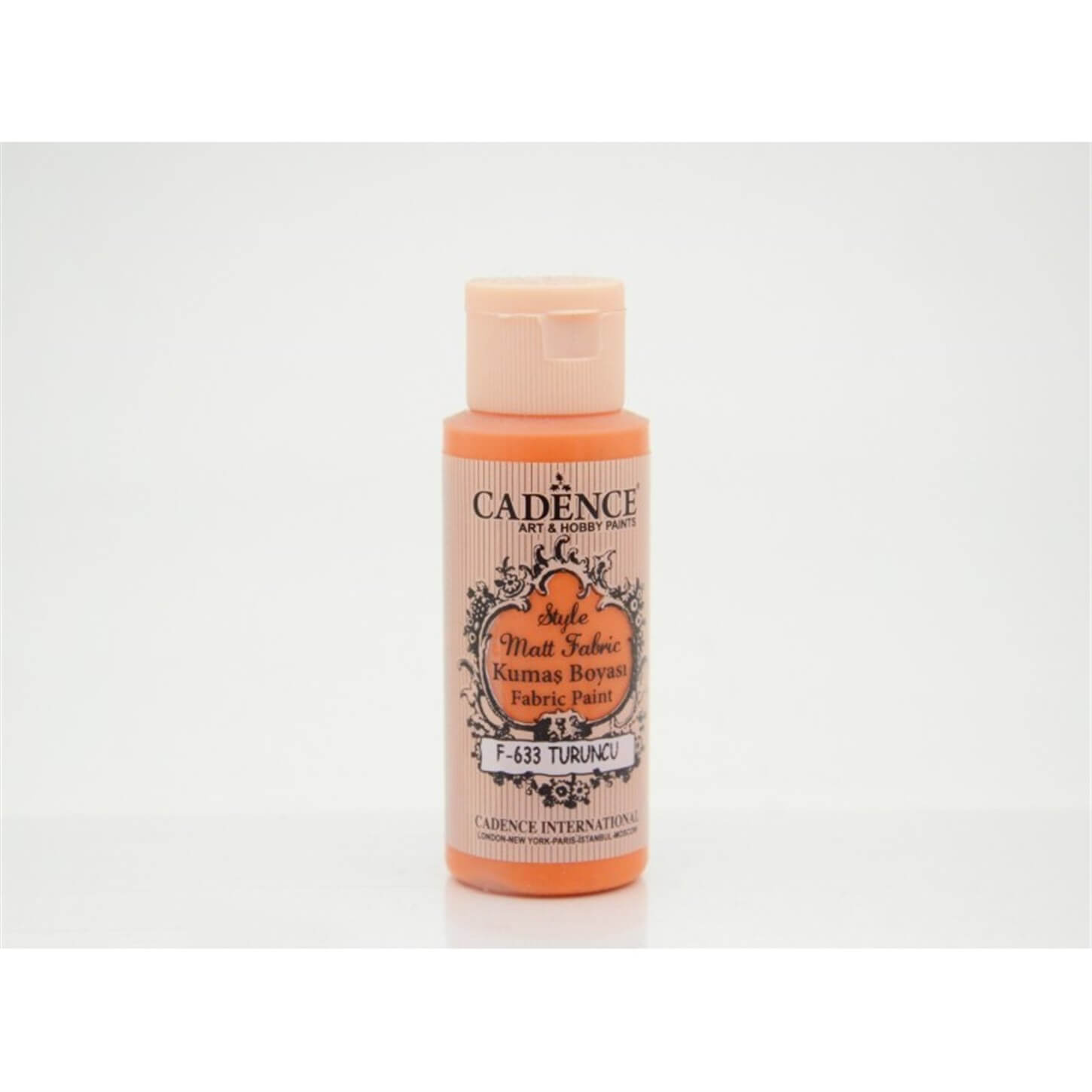 Матовая краска для ткани Cadence Style F-633 Оранжевая 59 мл